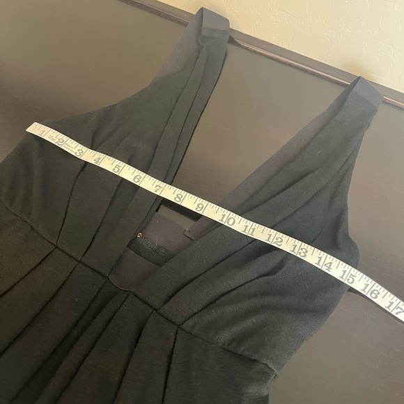 Free people Heidi Linen Blend Maxi dress, black, plunging neckline, sz S - Picture 5 of 13